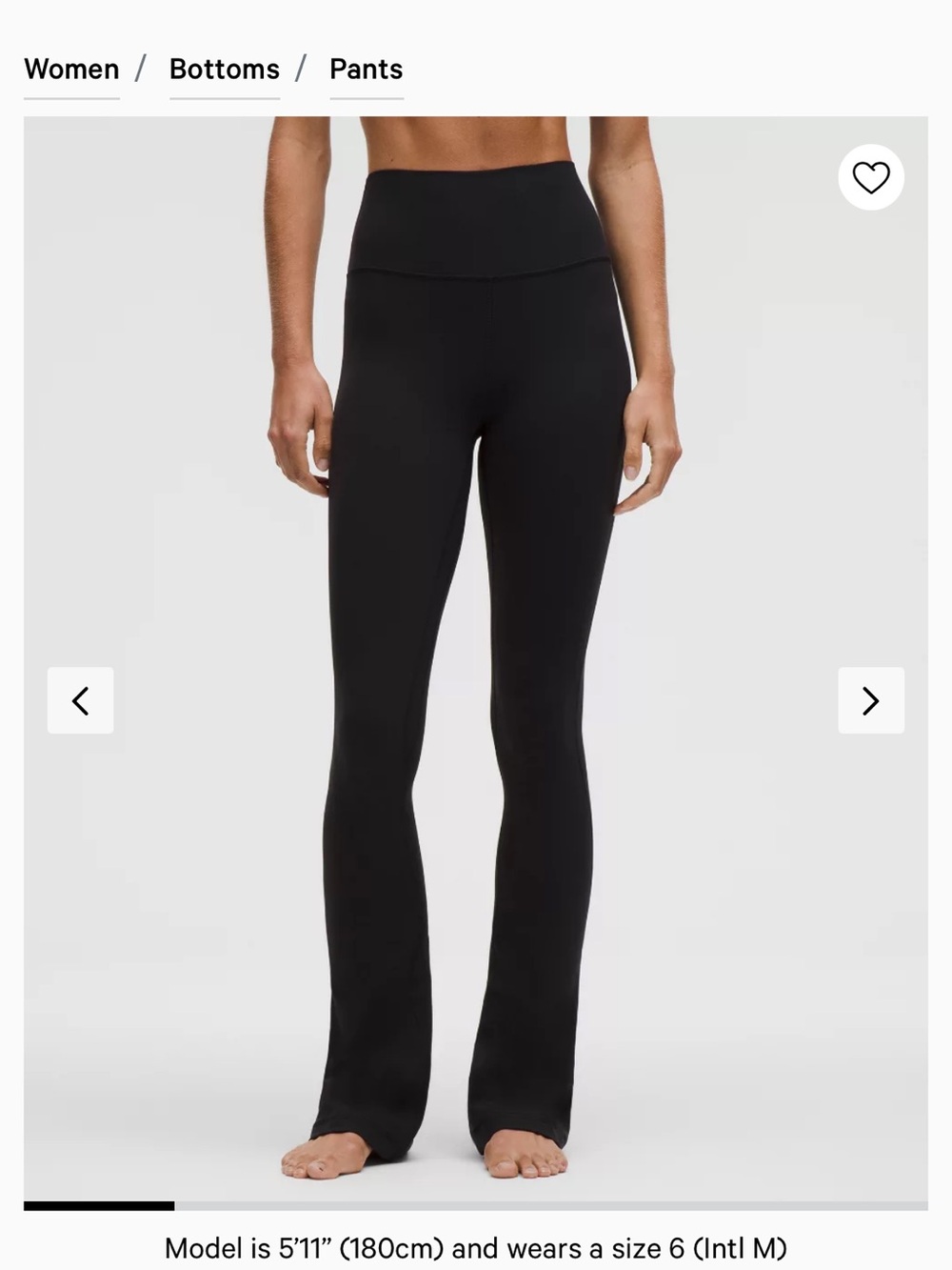 lululemon athletica Black Boot-Cut Flare Yoga Pants